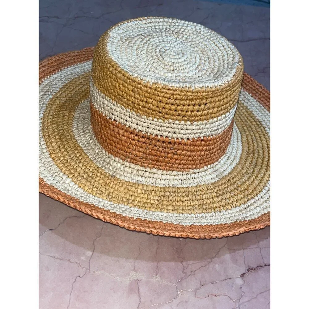 GREENPACHA Canarias Hat in Natural & Yellow Small New Womens Cowboy Western